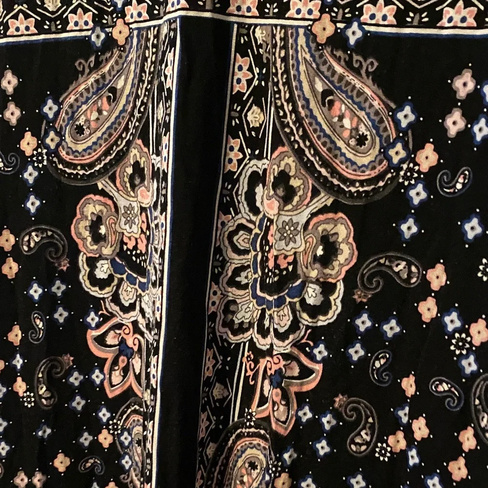 Premise Black and Pink Paisley Midi Dress - Picture 3 of 3